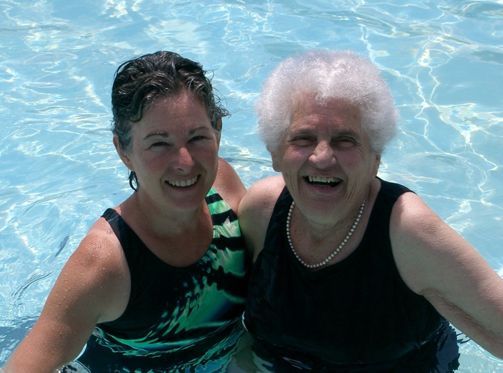 Carmela and me at Cass park pool (2009)