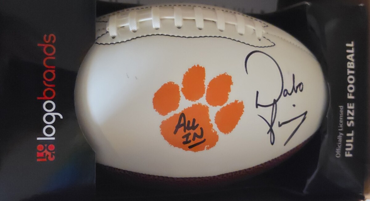 Clemson Tigers Signed Football - Dabo Swinney