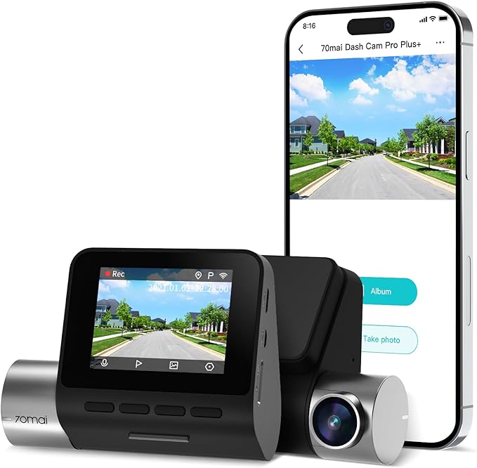 Ultra Full HD Smart Dash Camera for Cars w/ SanDisk 128GB Ultra microSDXC Memory Card