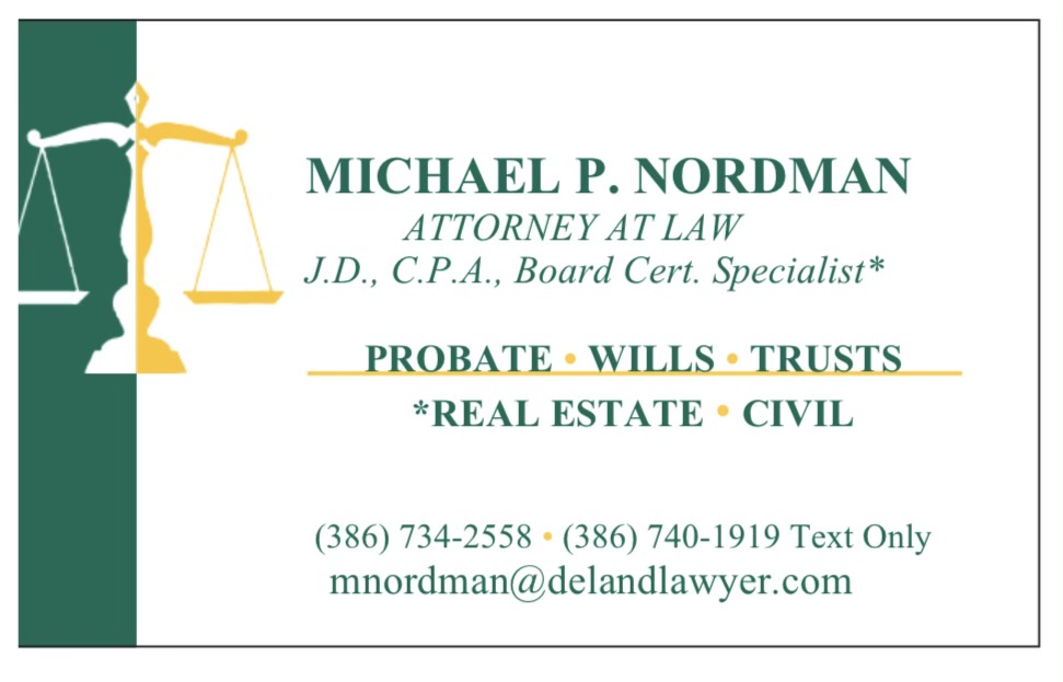 Deland Lawyer Micheal Nordman - ROULETTE Sponsor