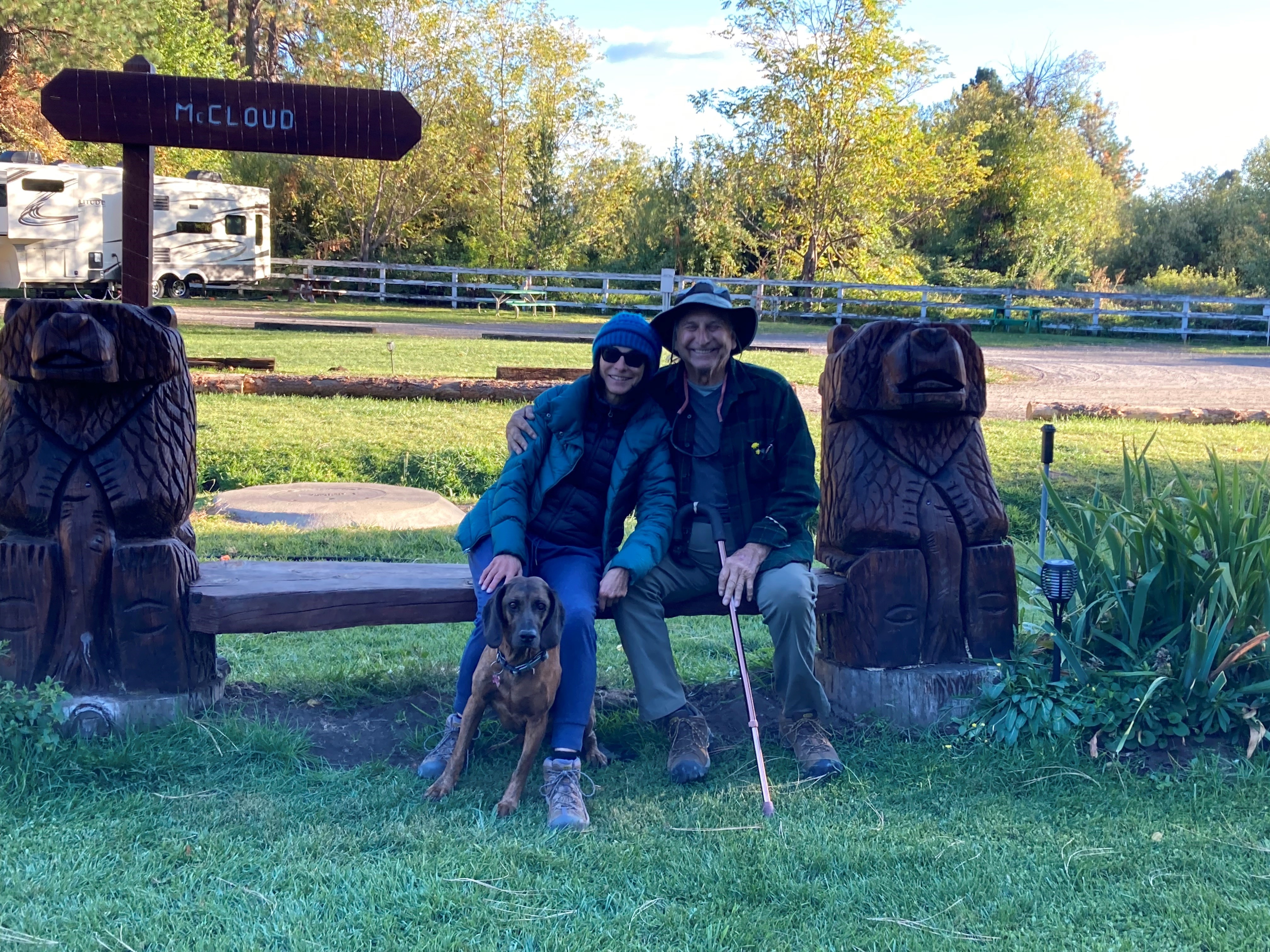 Camping at McCloud with my Dad and Stella!