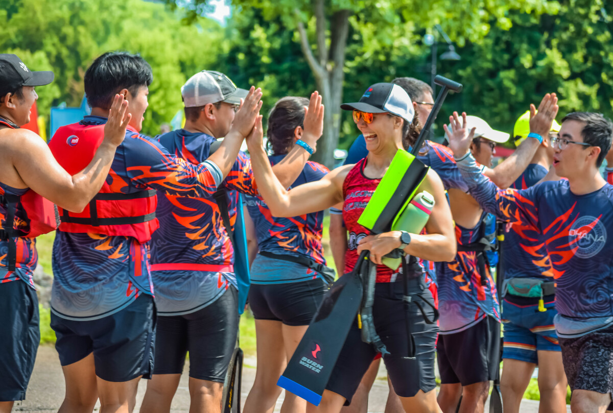 High Fives after the race!