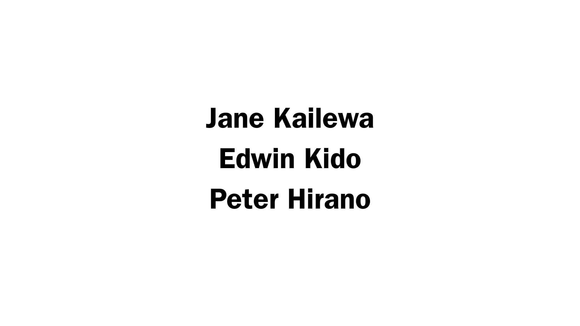 Mahalo Donors!
