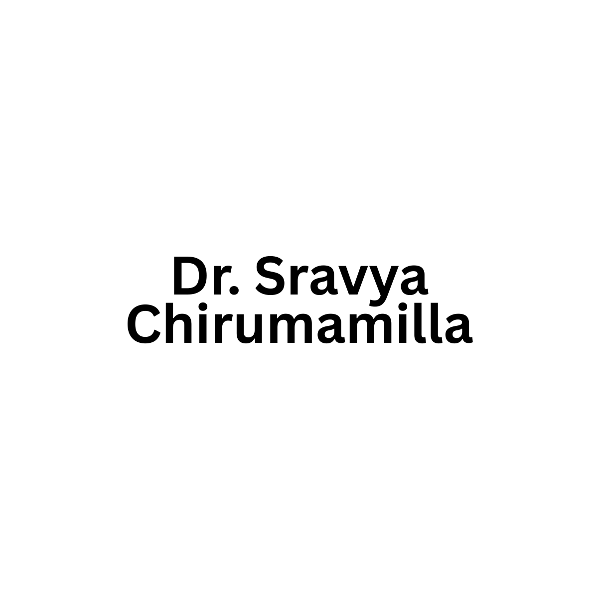 Dr. Sravya Chirumamilla