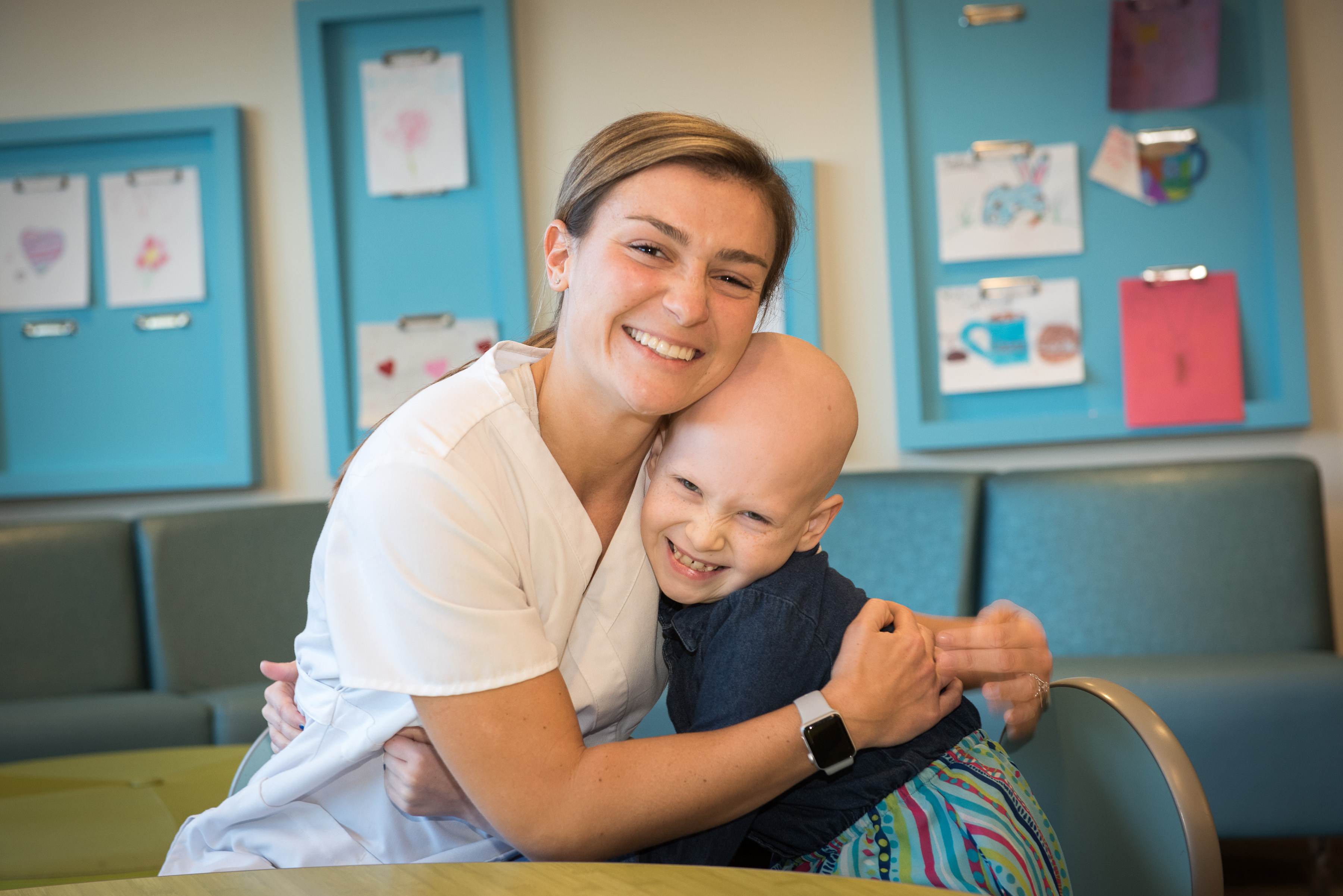 Madison & one of her favorite nurses, Kelsey!