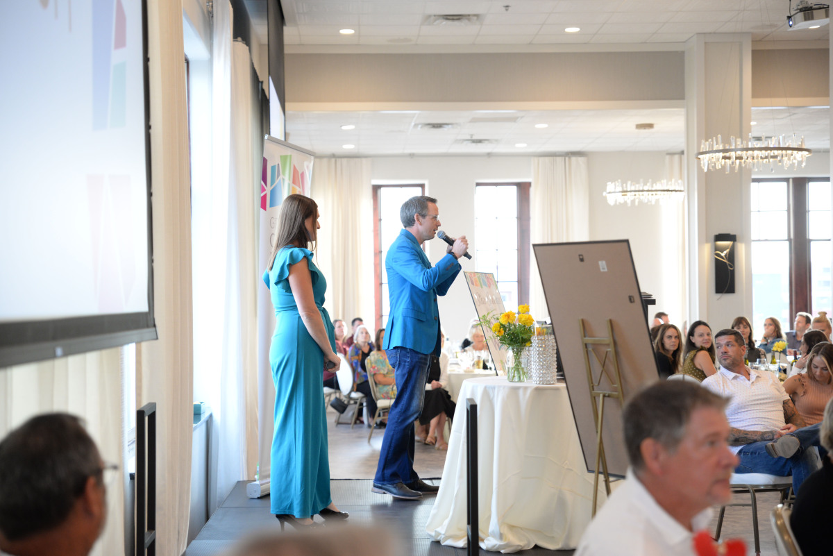 GFCM Executive Director, Katie Mayer and emcee, Dave Berger