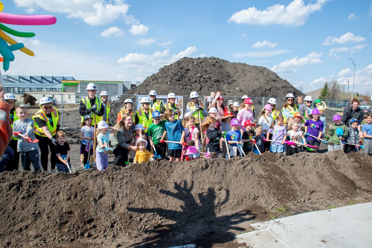 Kids breaking ground at GFCM's Groundbreaking Celebration