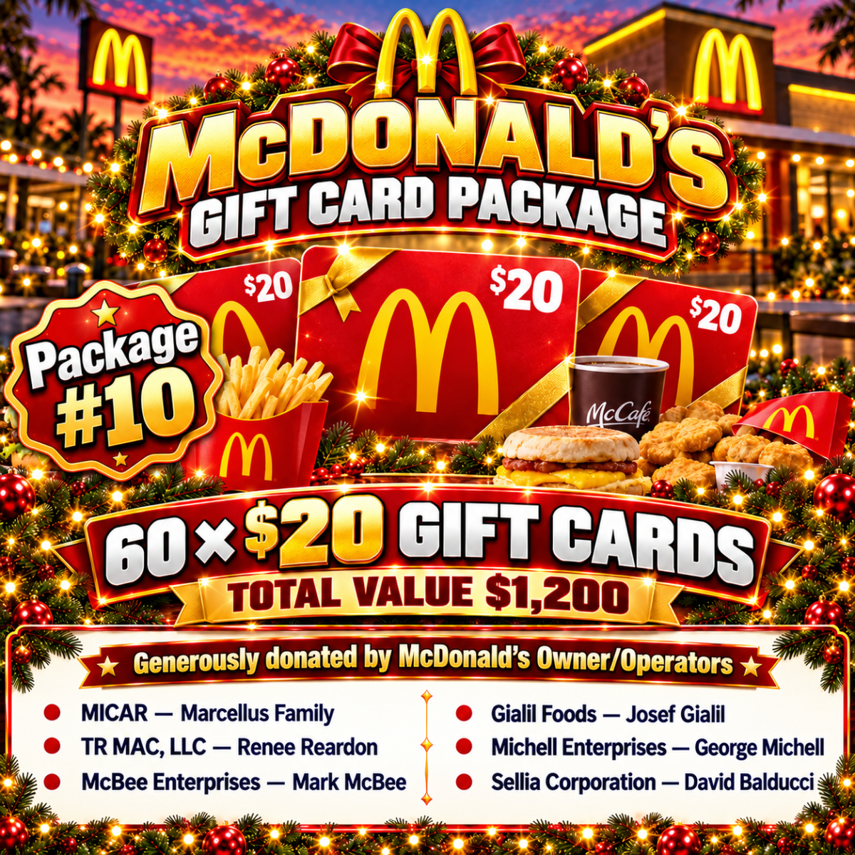 #10 - Big Macs, Bigger Hearts! - Package Sponsored by McDonald's