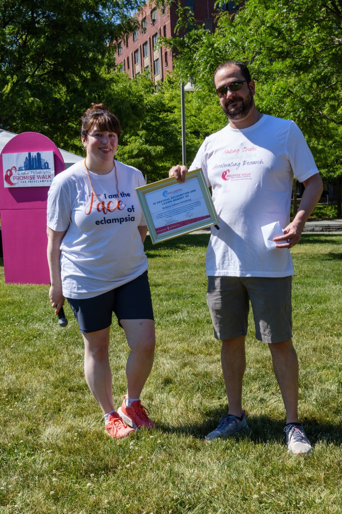 Walk Co-Chair/Sponsorships Coordinator, Lauren Nicosia, and Mission Family/Team Melissa Leader, Spencer Yablon