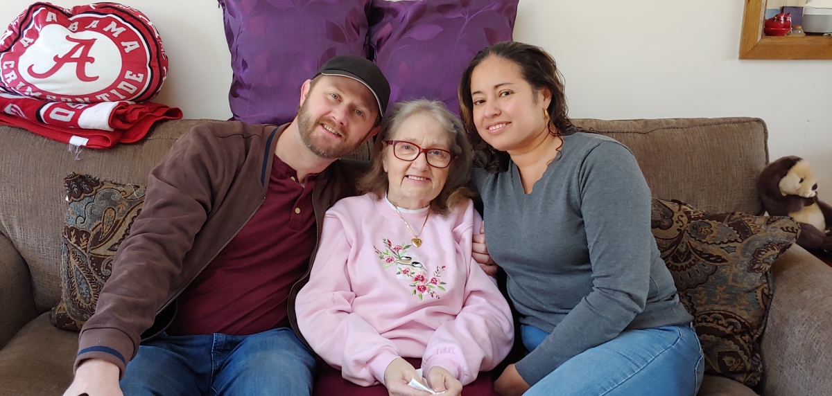 Pam and her beloved son Eric and daughter-in-law Ana