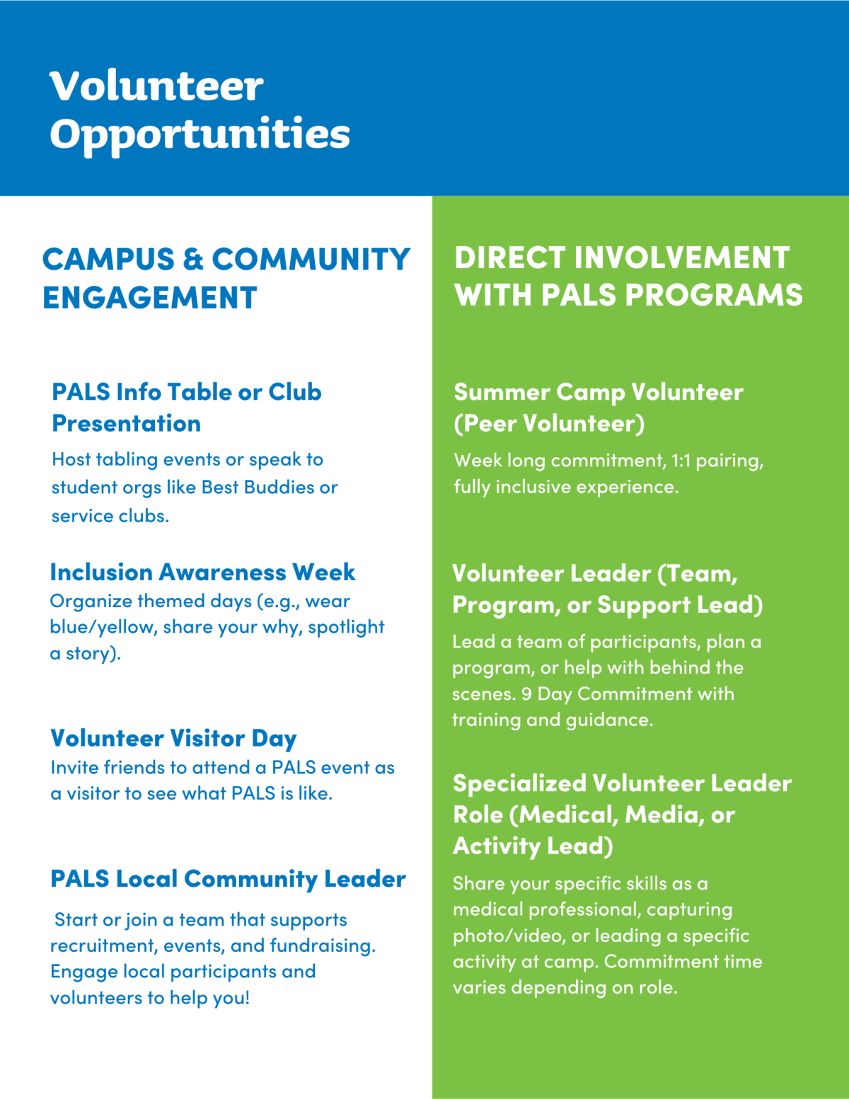 Volunteer Opportunities