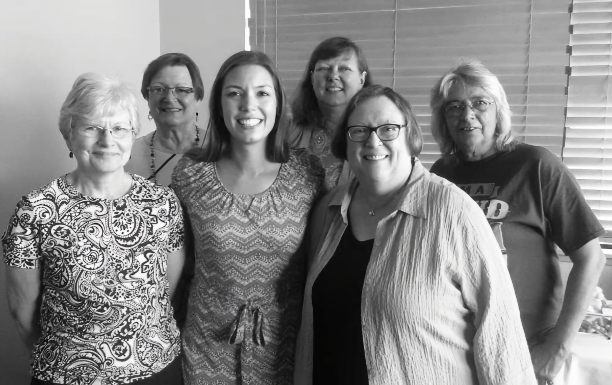 Marilyn (back left) and Aunt Mary (back right)