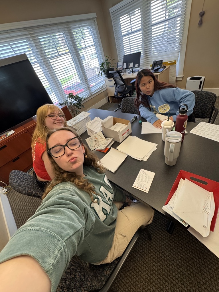 Mailing & chaos-causing at the CASA house!