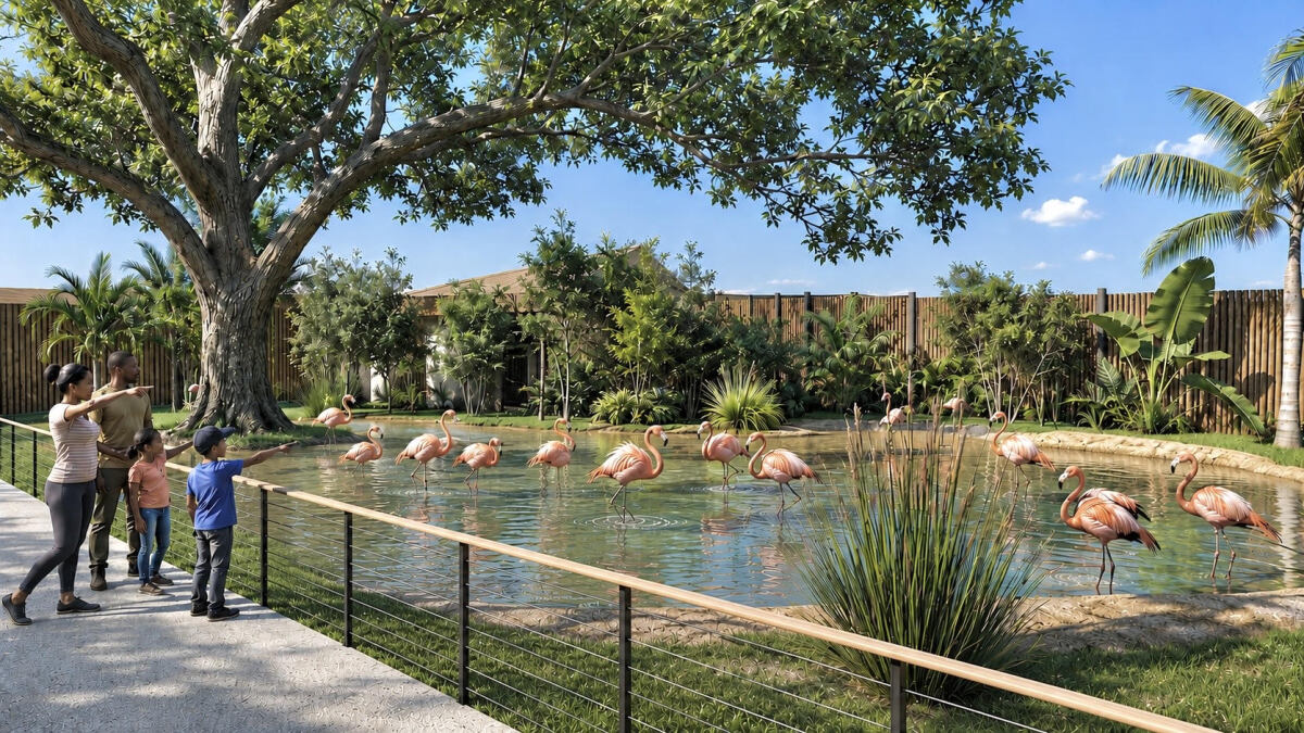 Flamingo Habitat Rendering