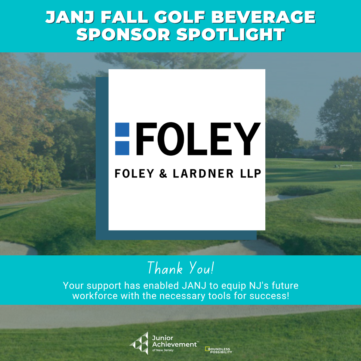 Foley & Lardner Beverage Sponsor