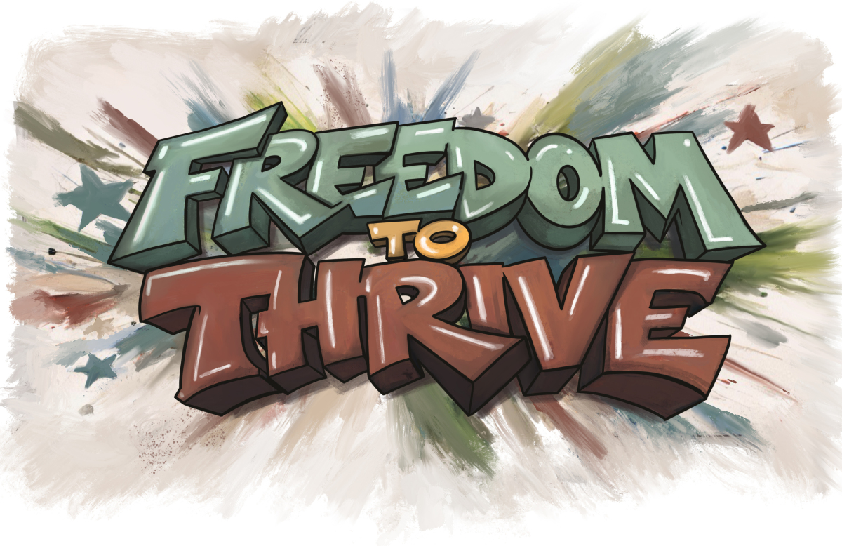 "Freedom to Thrive," Logo Artwork Desgined by Johnny Larson