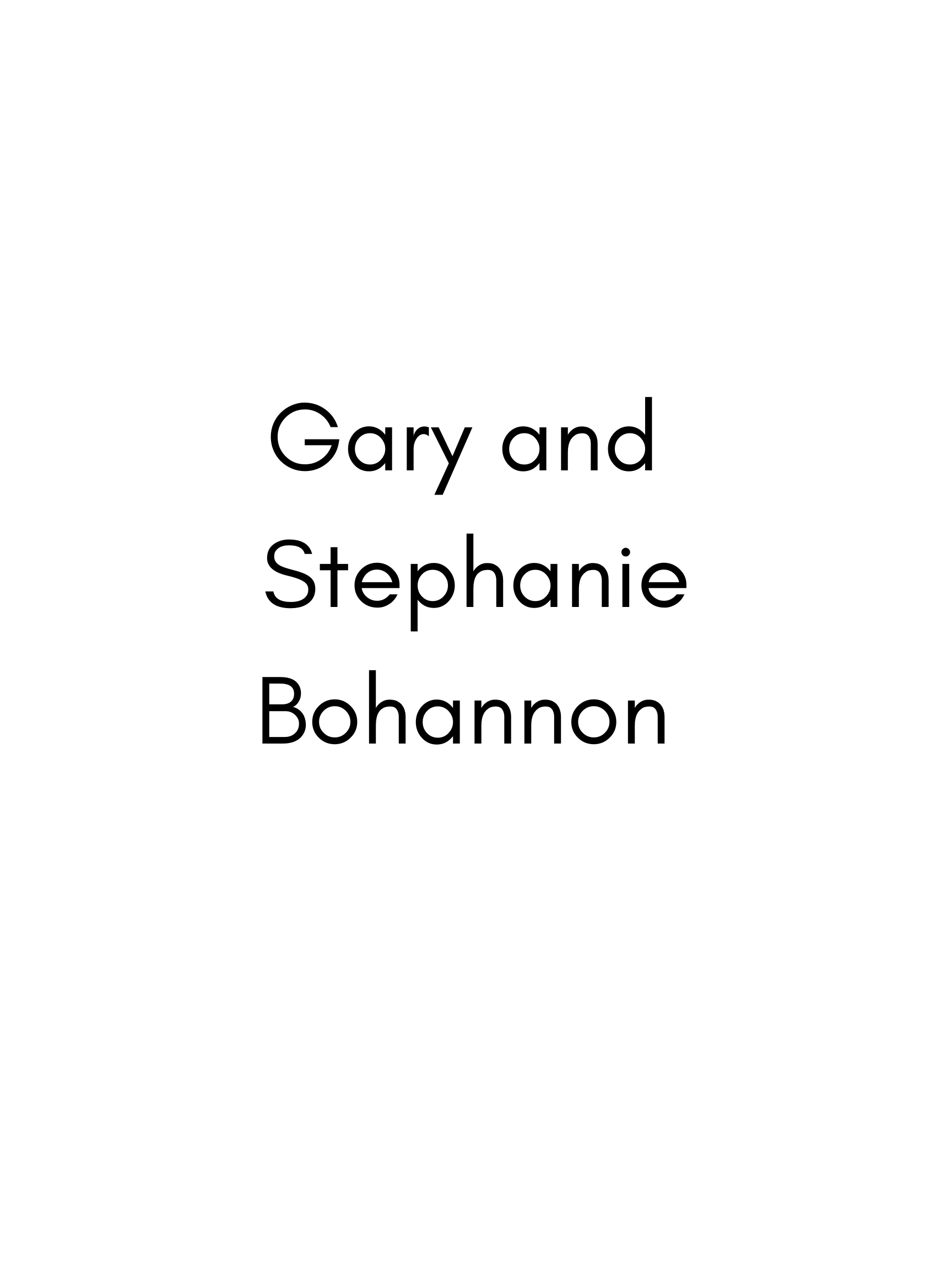 Gary & Stephanie Bohannon