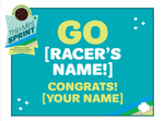 "Go" [Racer's Name} Bib