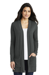 Item 06 • Women's Lightweight Long Cardigan with pockets.  Pictured in Gray Smoke.