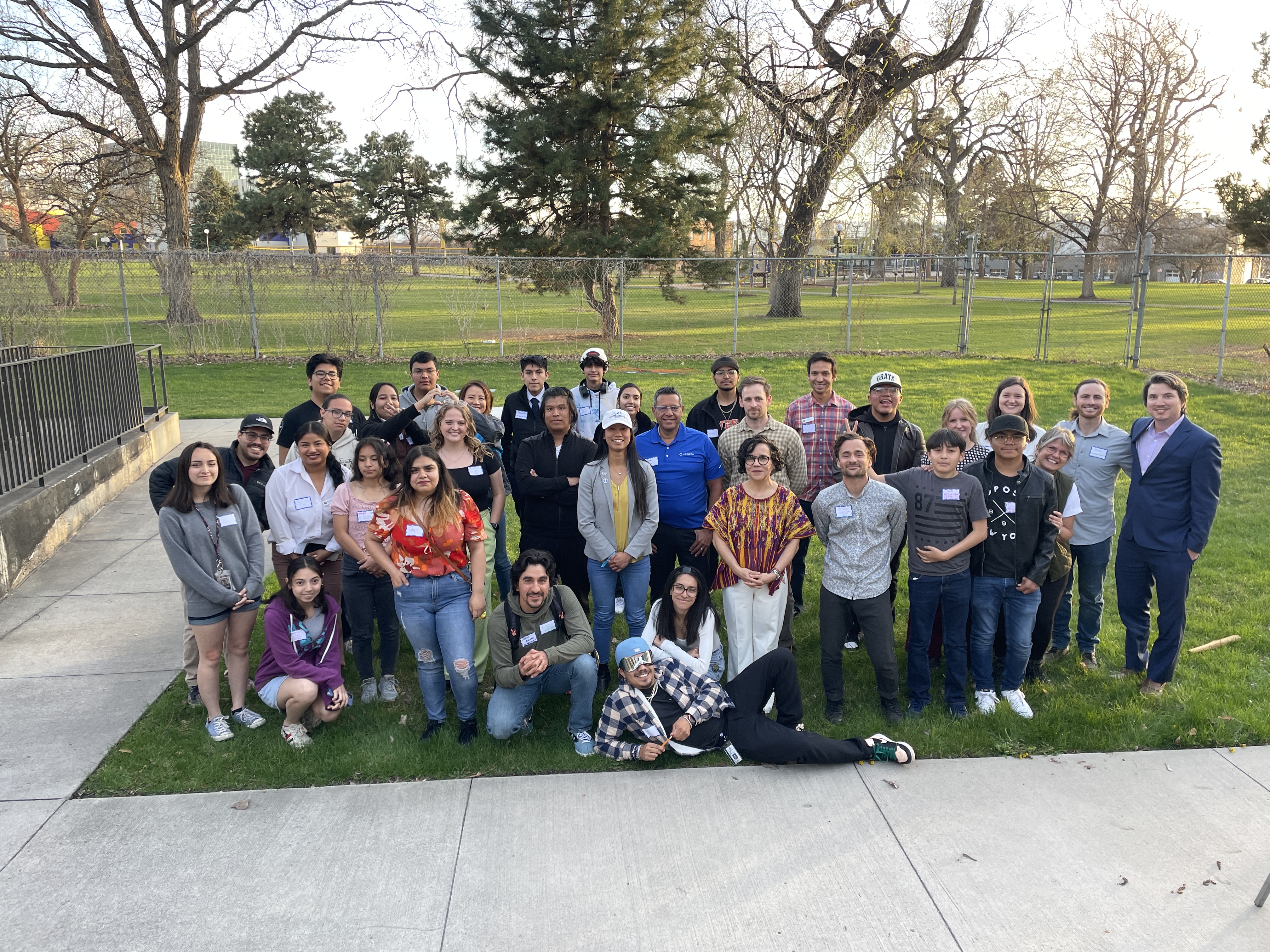 Students network with volunteers during career week