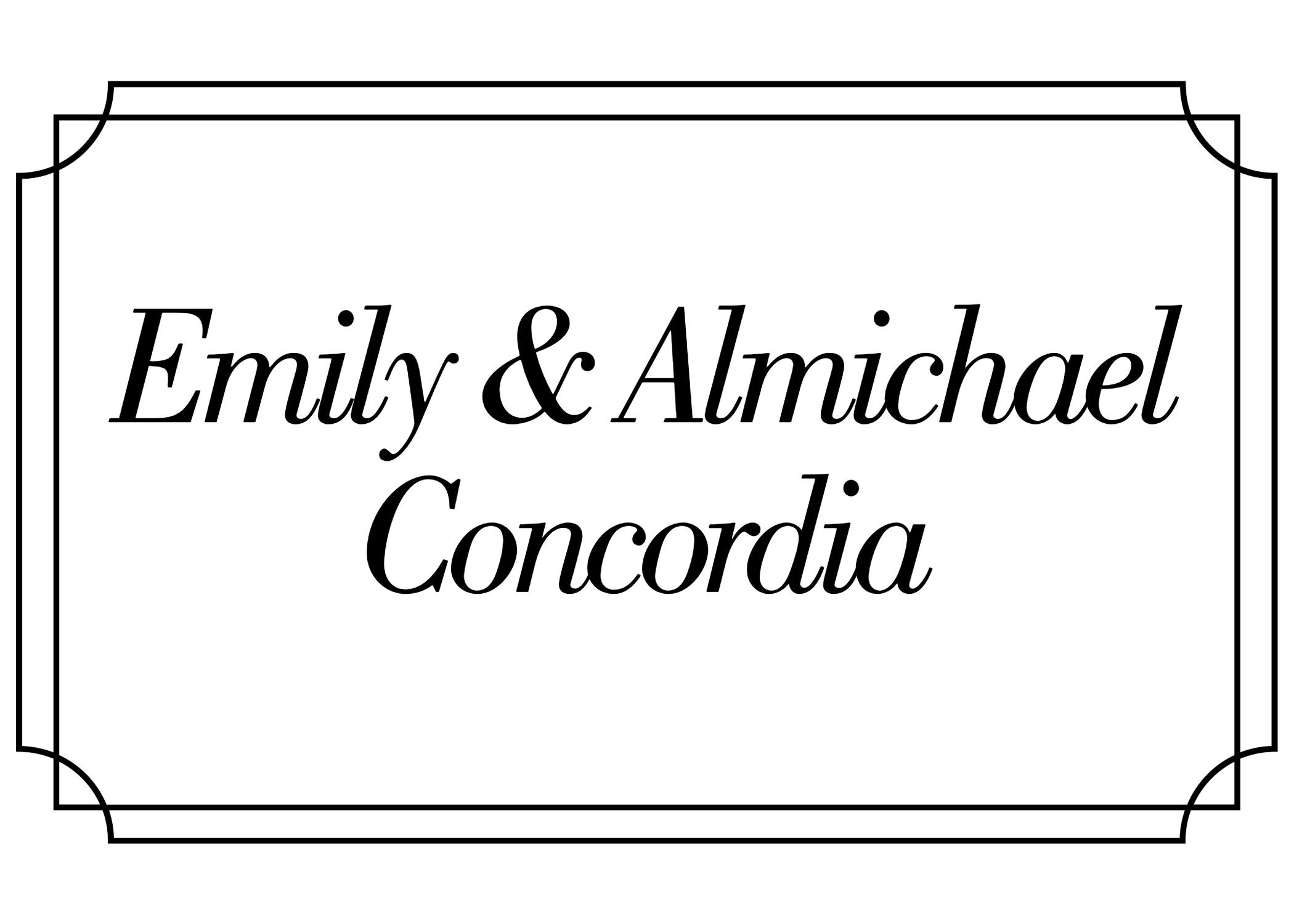Emily & Almichael Concordia