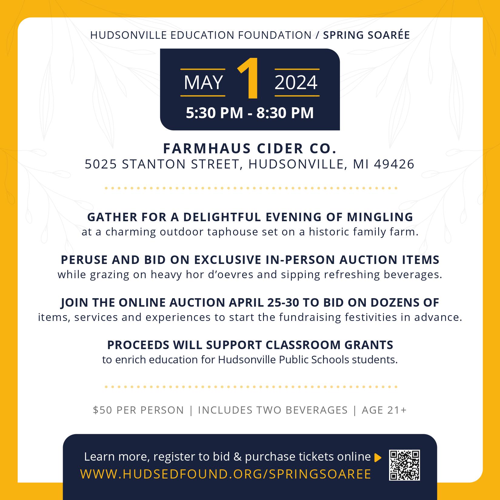 Silent Auction Hudsonville Education Foundation Spring SOARée