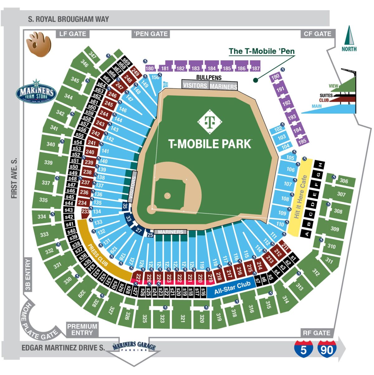 T-Mobile Stadium Map