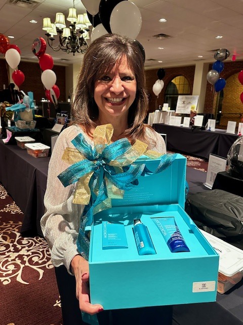 Happy raffle winner