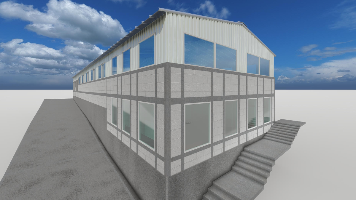 3D Rendering of the Completed Building