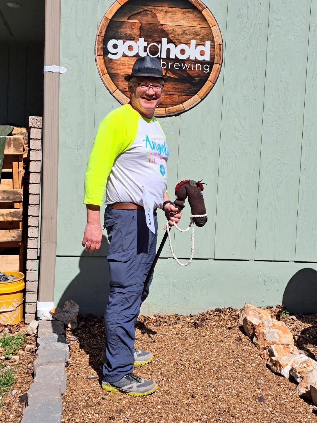 Papa Mike taking Team Theo to the Derby!