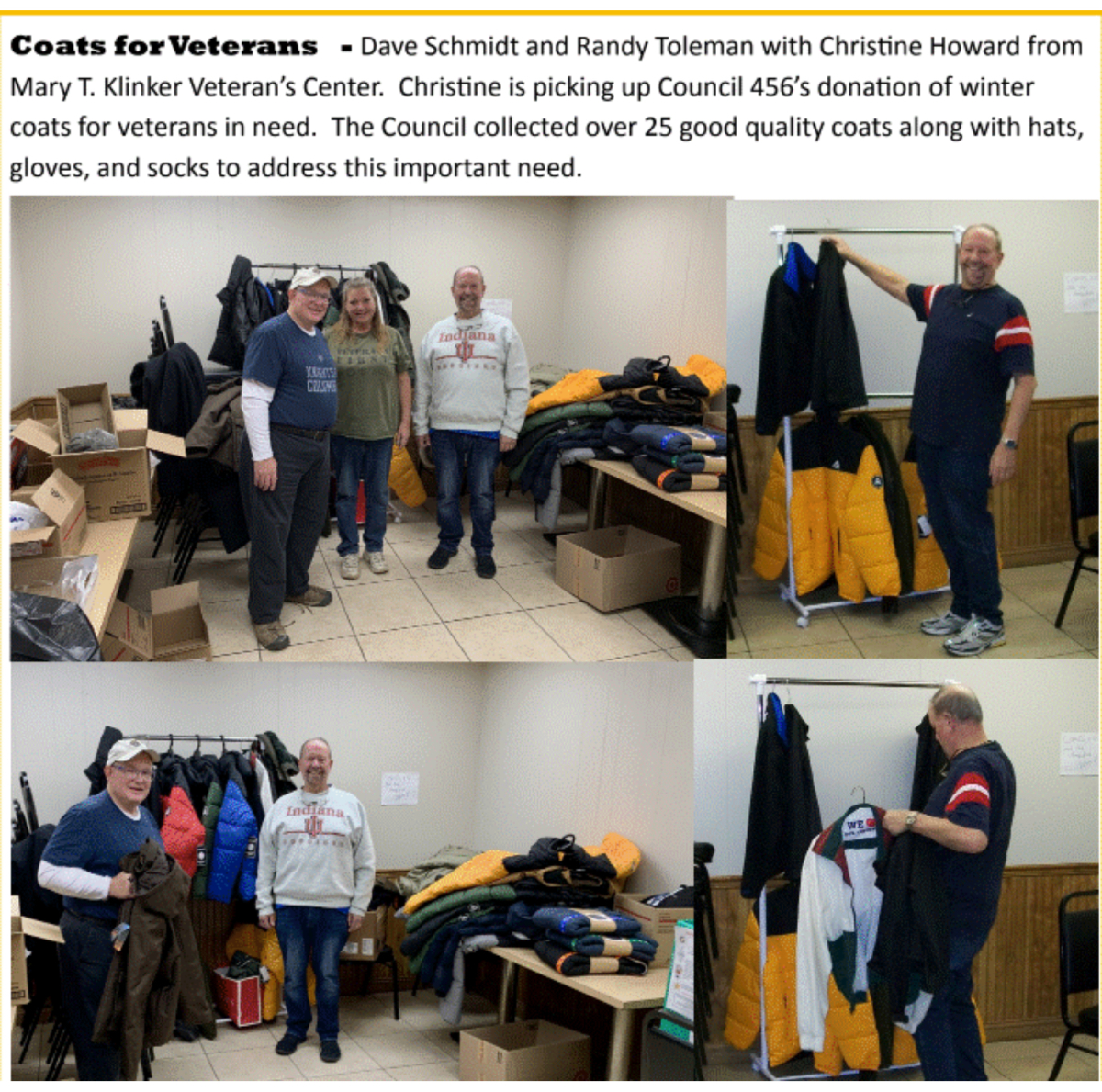 Coats for Veterans fundraising and giveaway