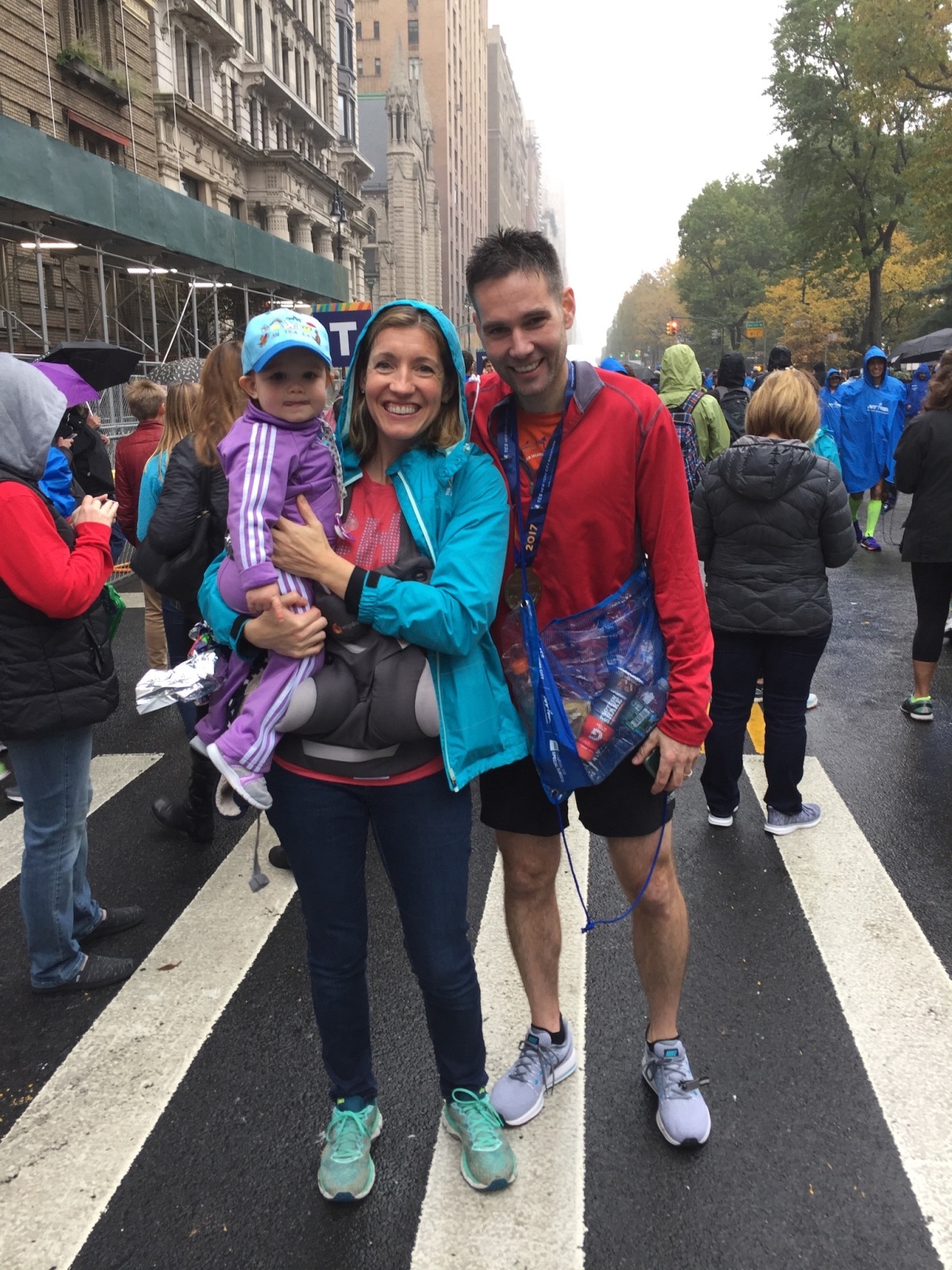 Stella cheering on Dad at the NYC Marathon!