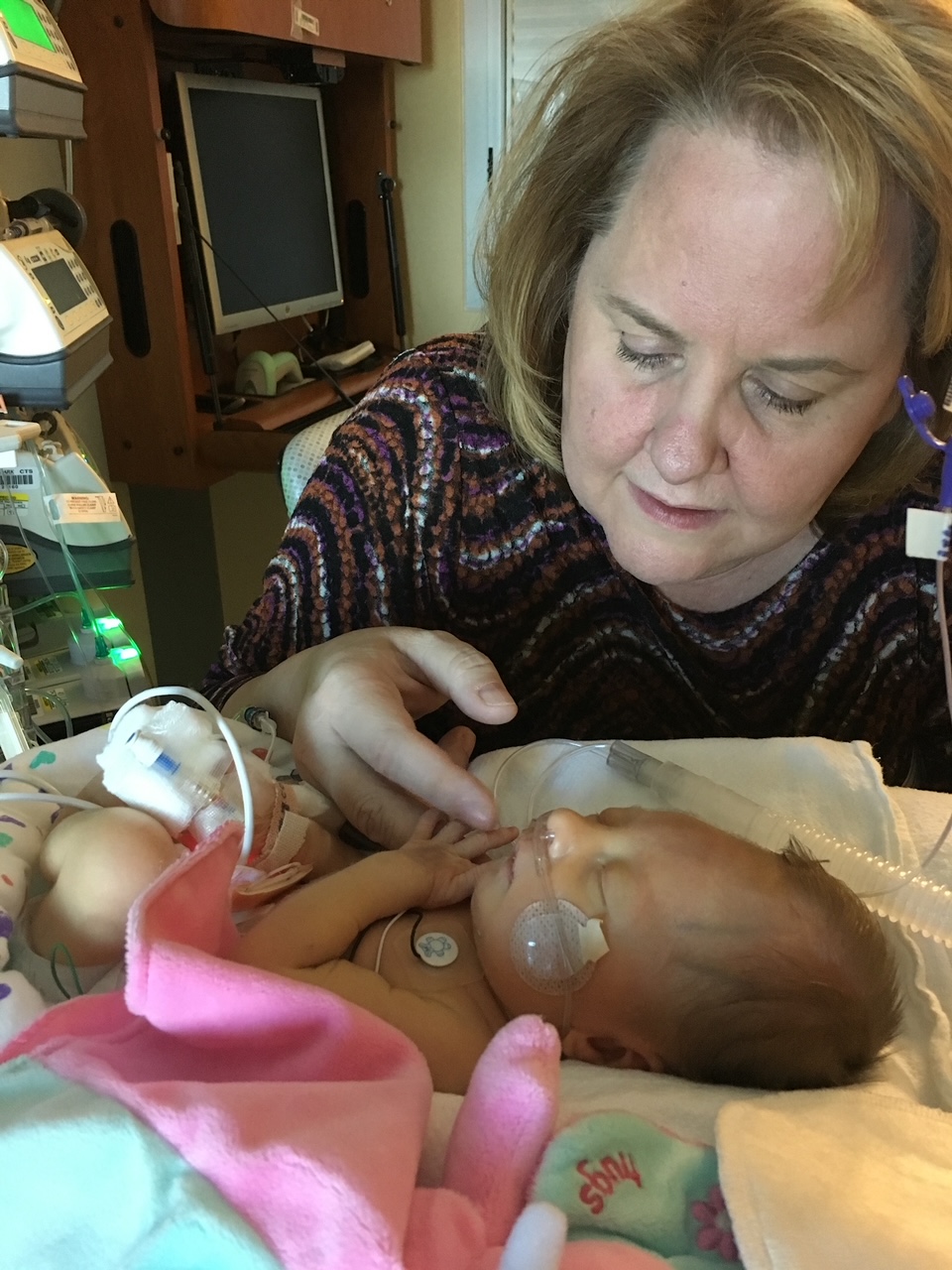 Amma and her first granddaughter