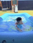 DJ loves swimming!