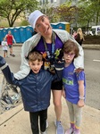 Stella and Jake met mom at the Pittsburgh Marathon finish line!