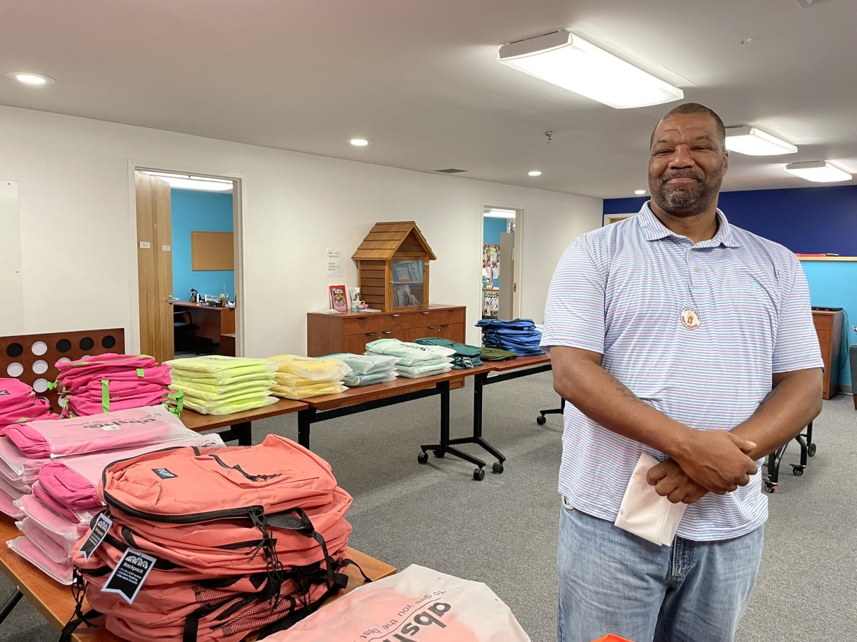 Backpack Giveaway in the Family Resource Center