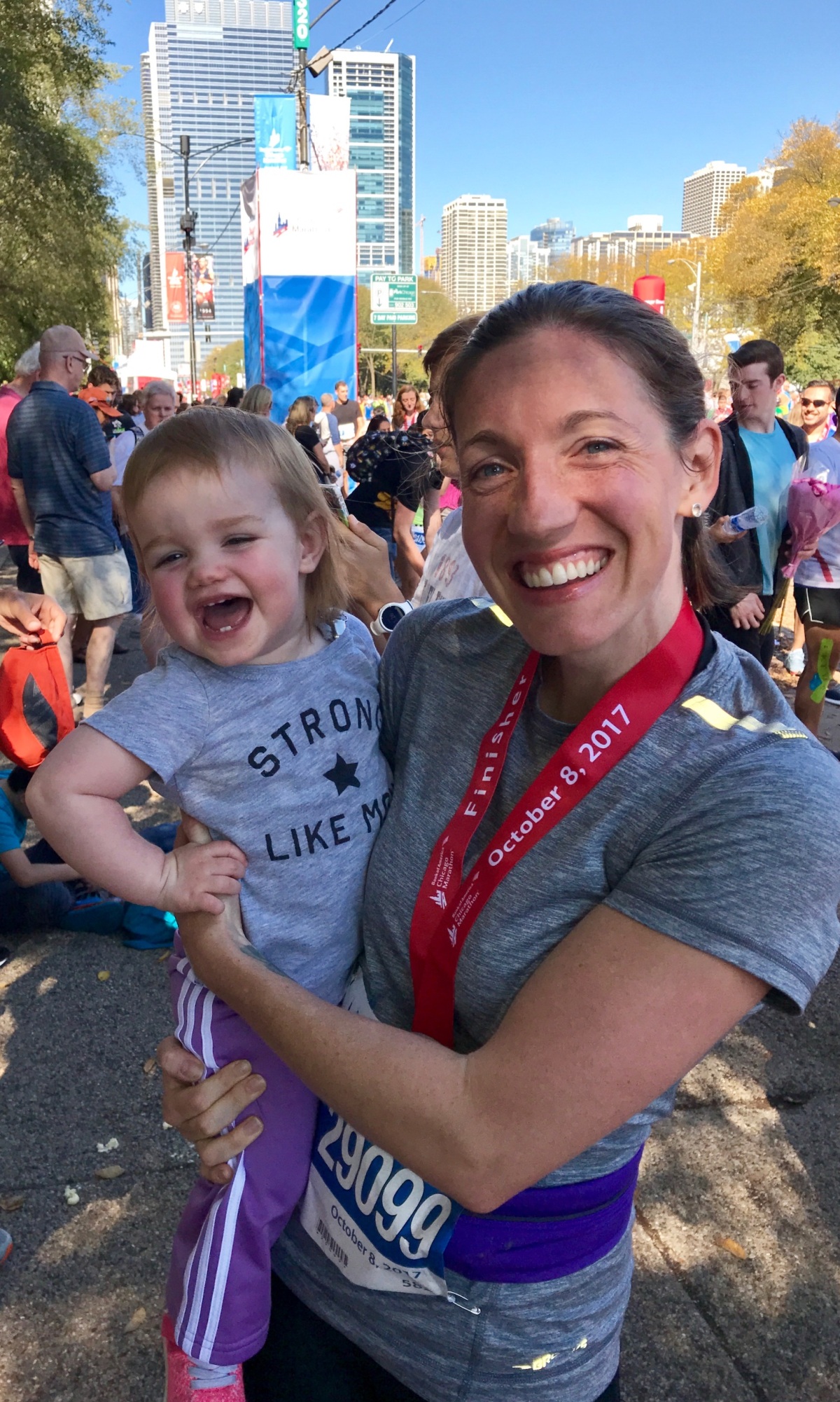 Strong like mom at the Chicago Marathon