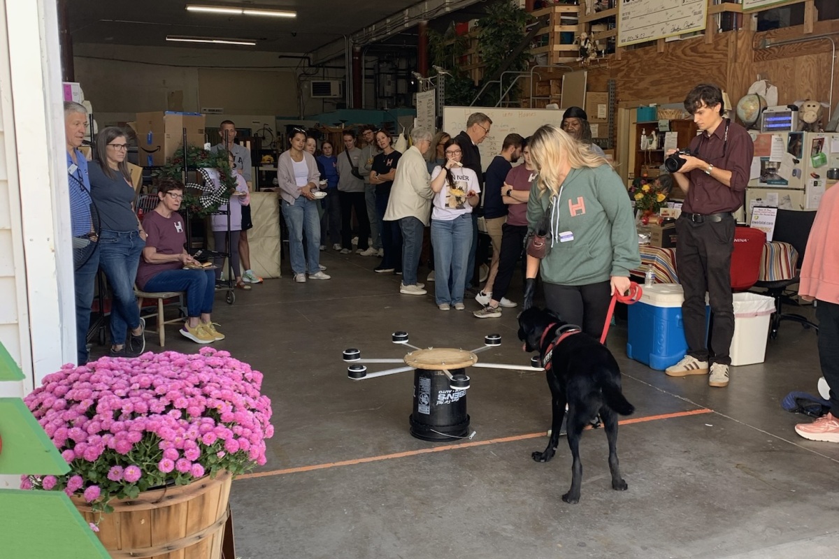 Bedbug detection demonstration at Bring it Home Donation Drive 2025