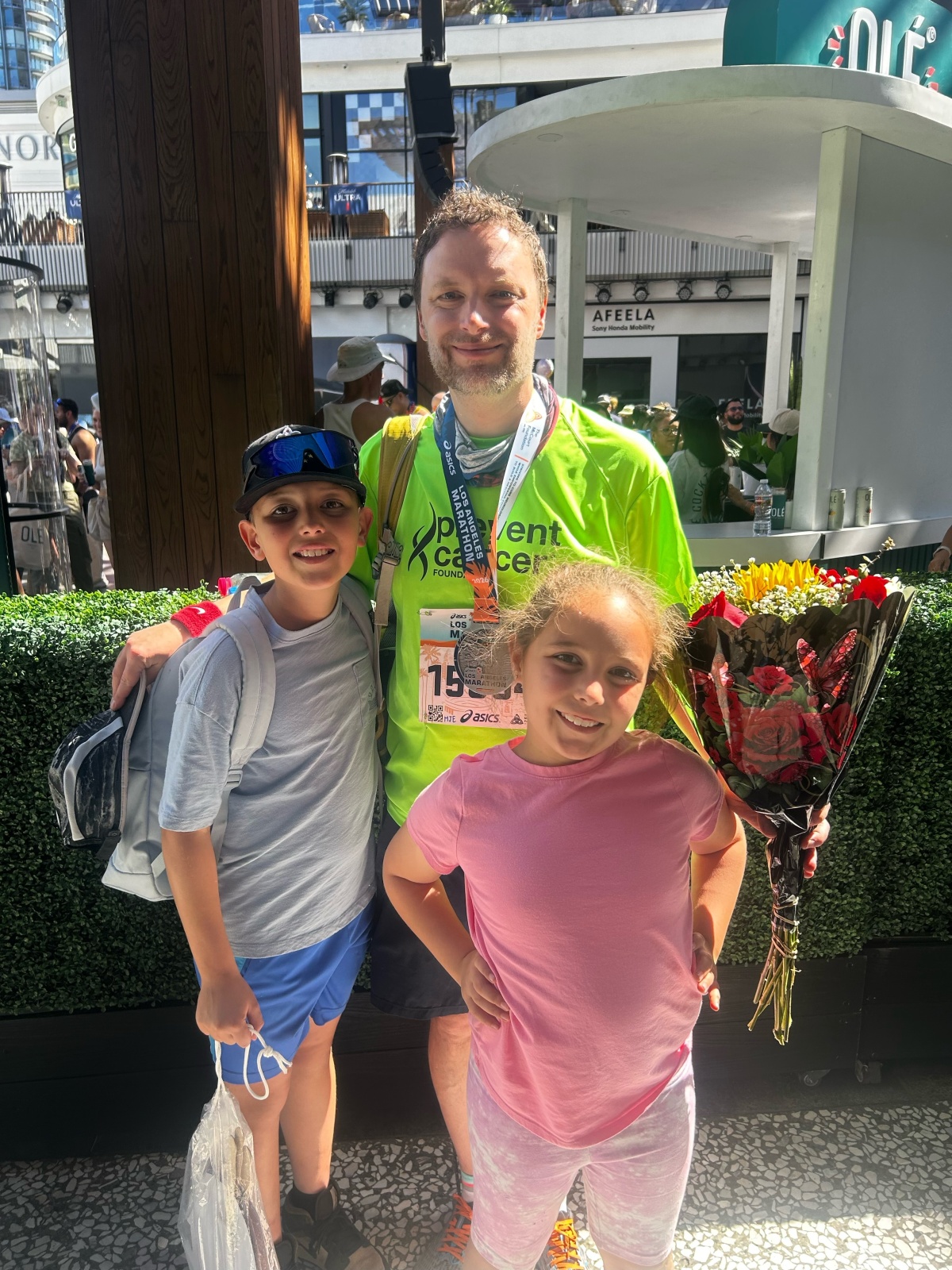 LA Marathon Team Prevent Cancer Runner Simon Edwards