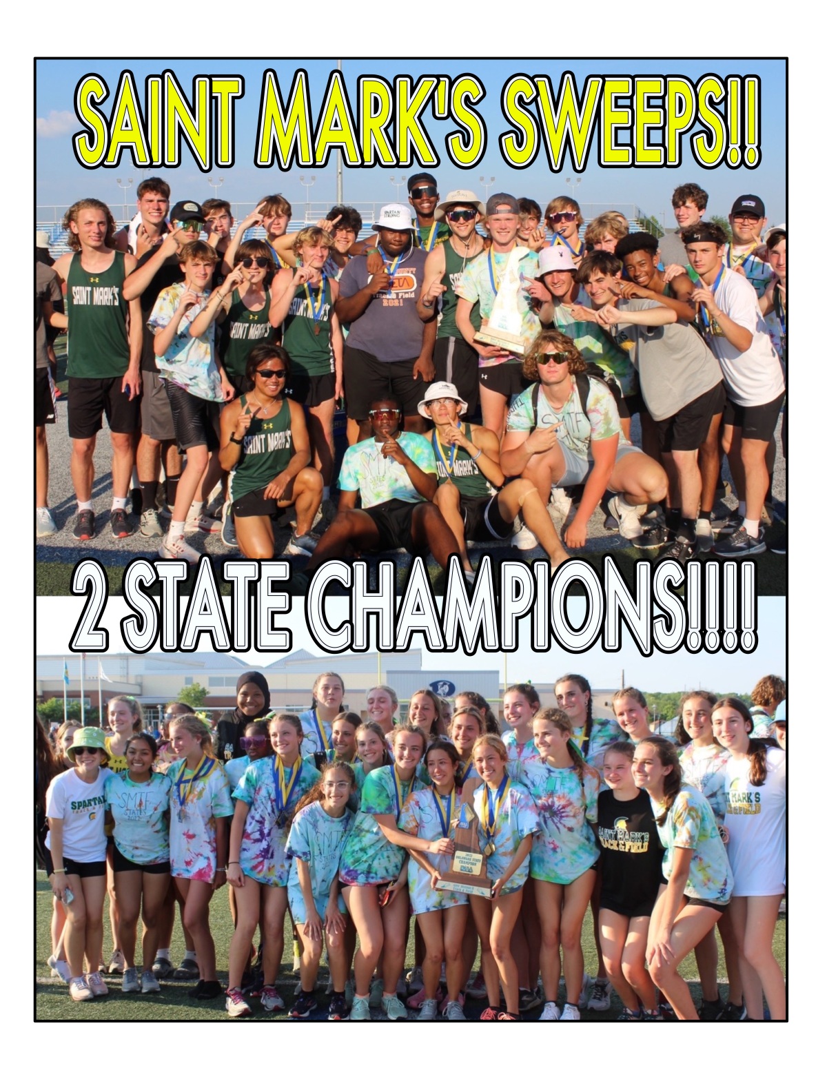 The 2022 Track and Field Program celebrated 2 championships on the same day!