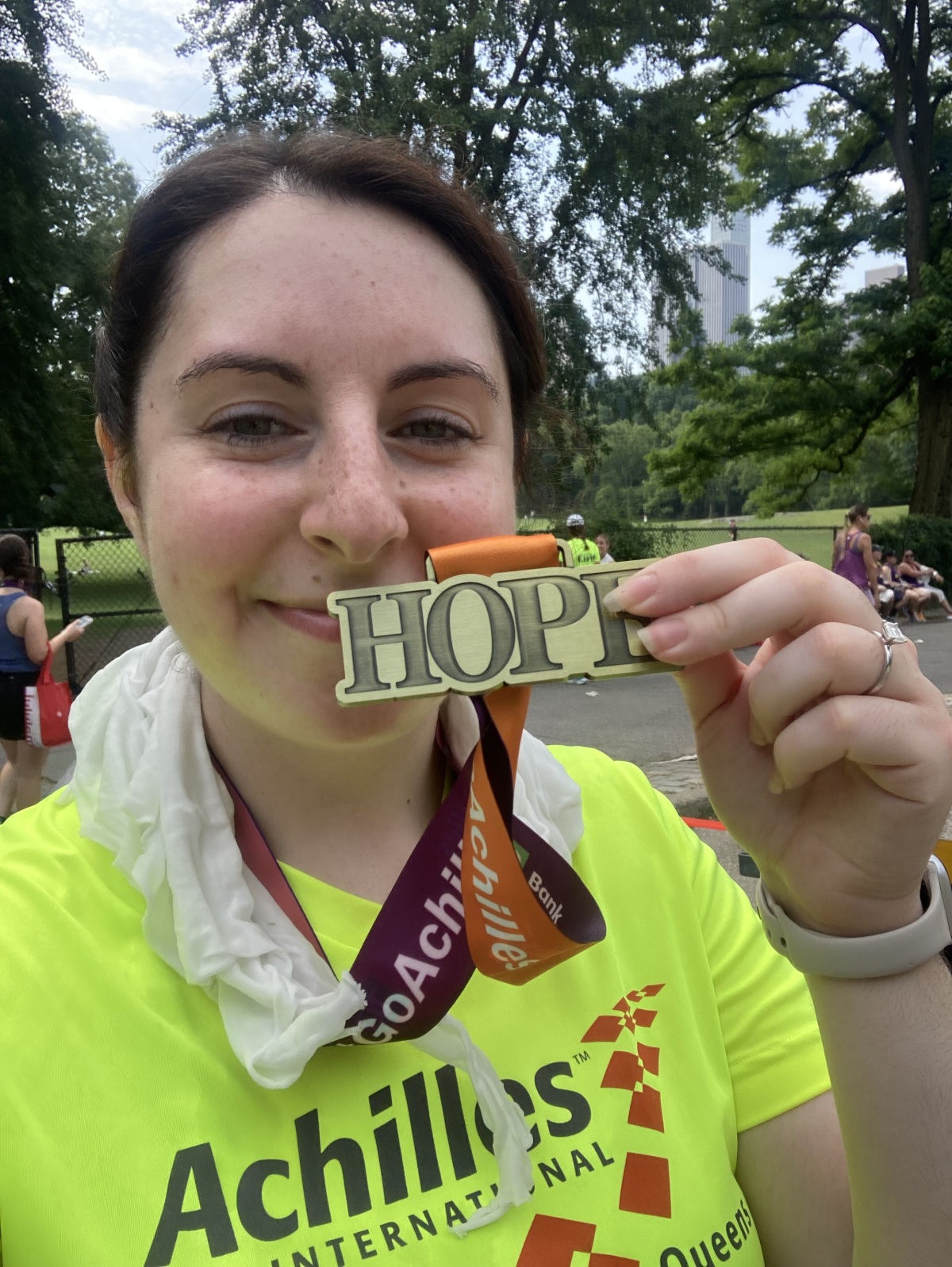 My favorite ever metal - after the Achilles Hope & Possibilities Race in Central Park.