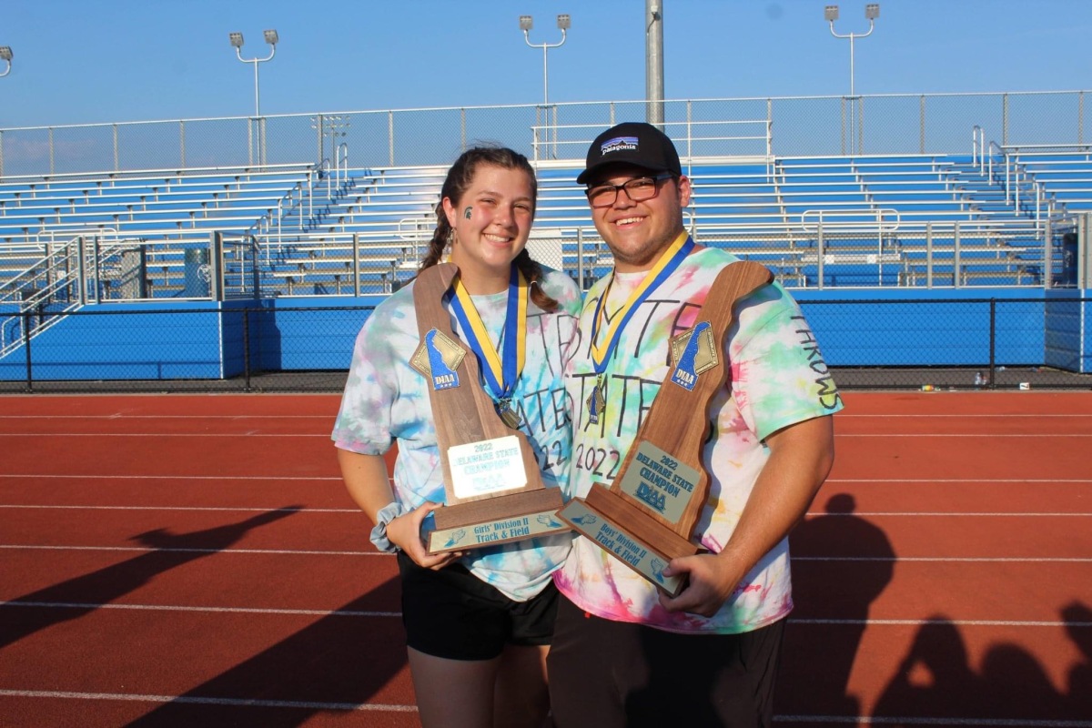 Sarah Hessler and Max DiOssi, 2 of the most dominant throwers in school history!