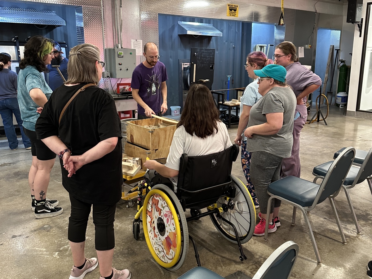 Glassblowing Experience with members from Special Olympics 