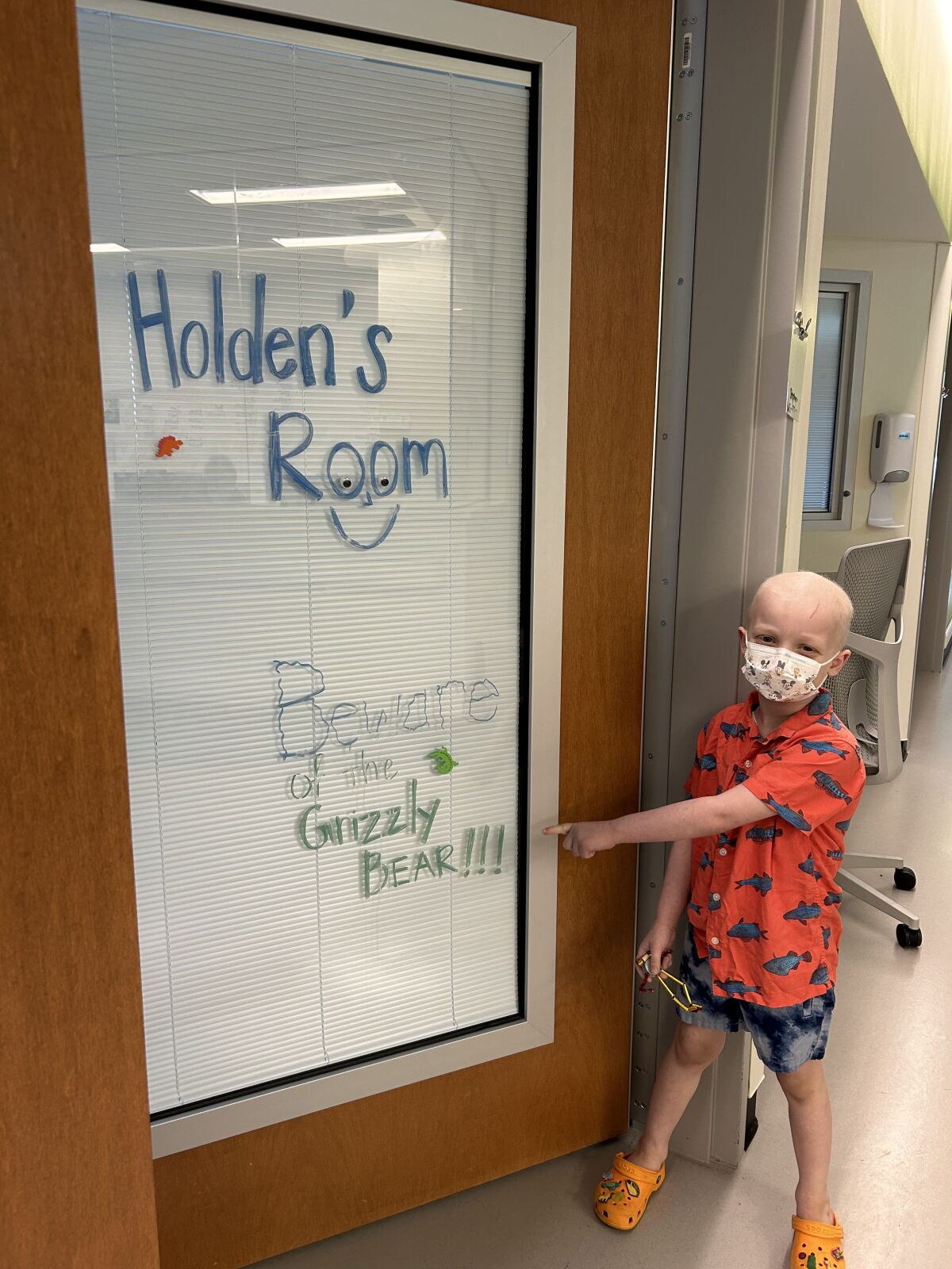 We always make sure to decorate Holden's door so everyone knows the king is in there.