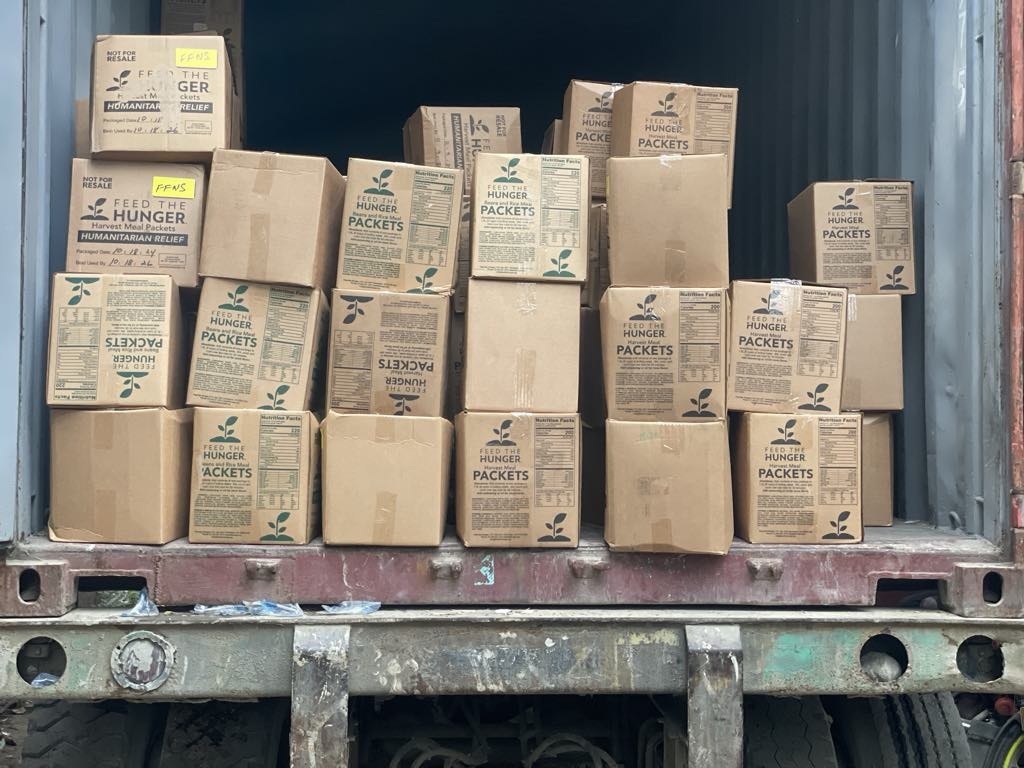 Packed food arrives in North Port