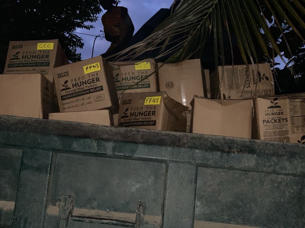 Food arrives through north port