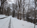 A snow-covered bike path on last Sunday's training ride