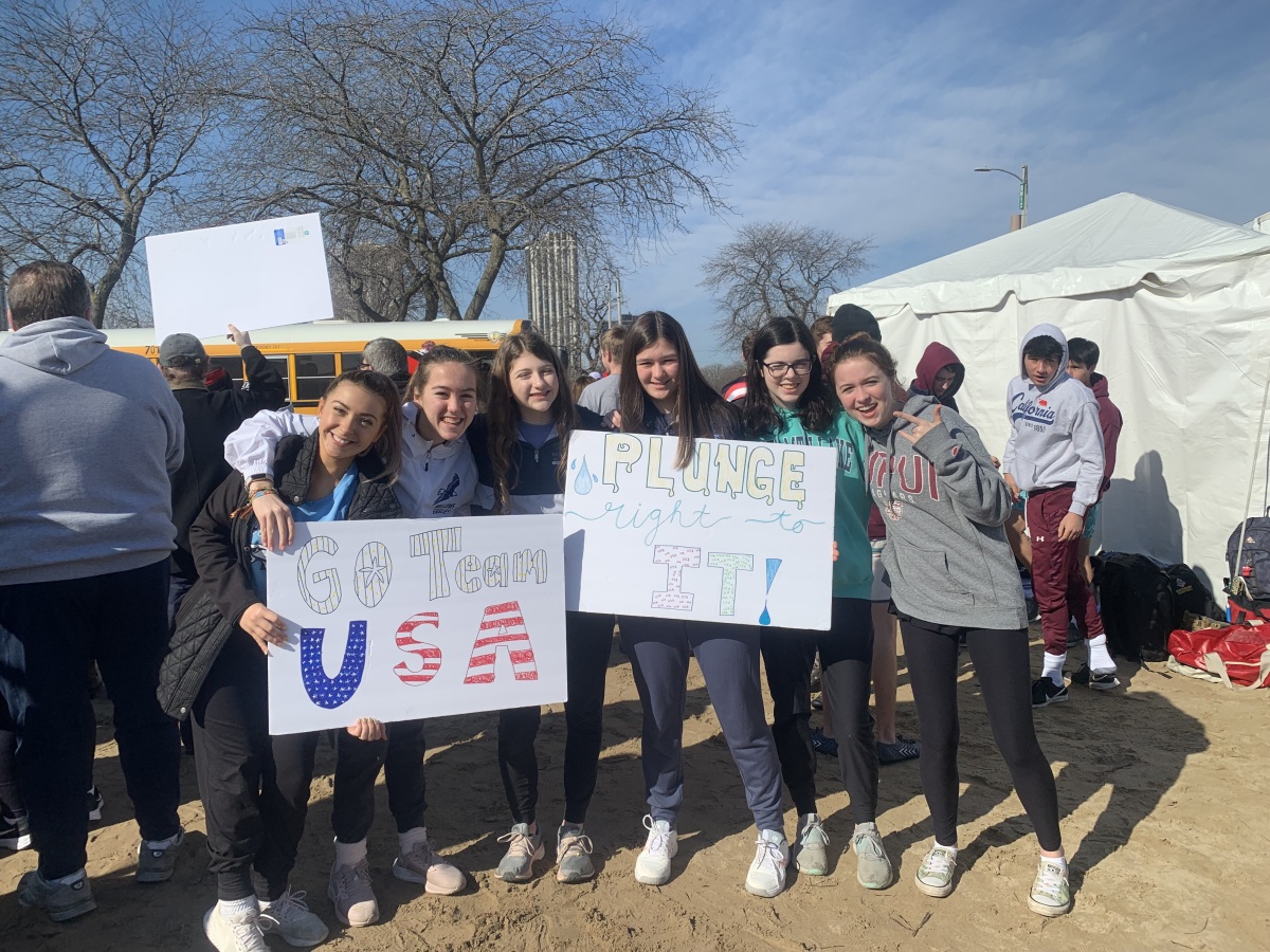Willows cheerleaders and Polar Plungers!!