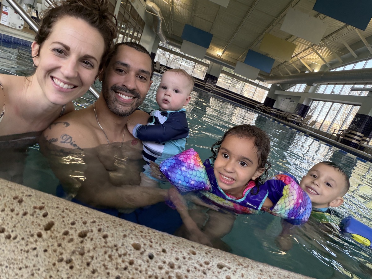 Elijah's first swim!!