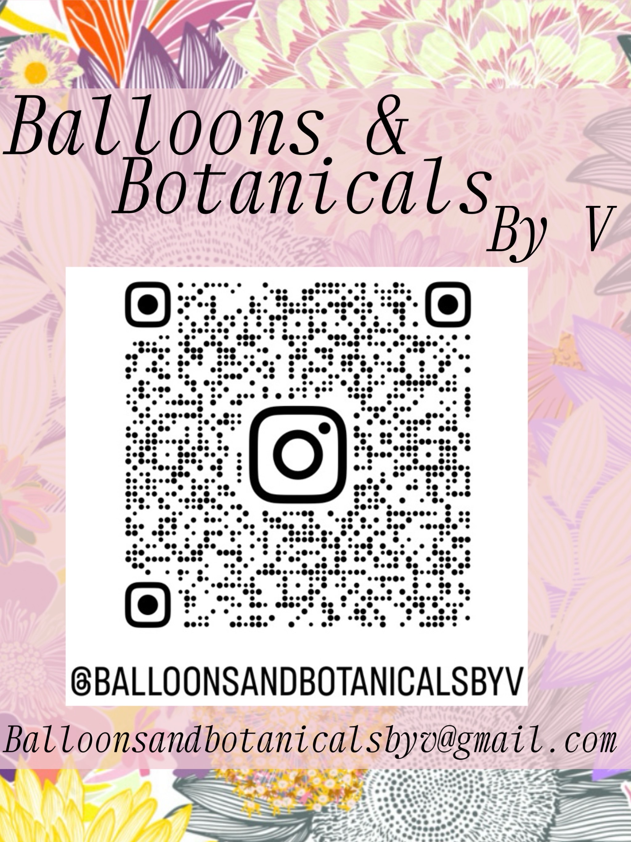 Balloons and Botanicals by V